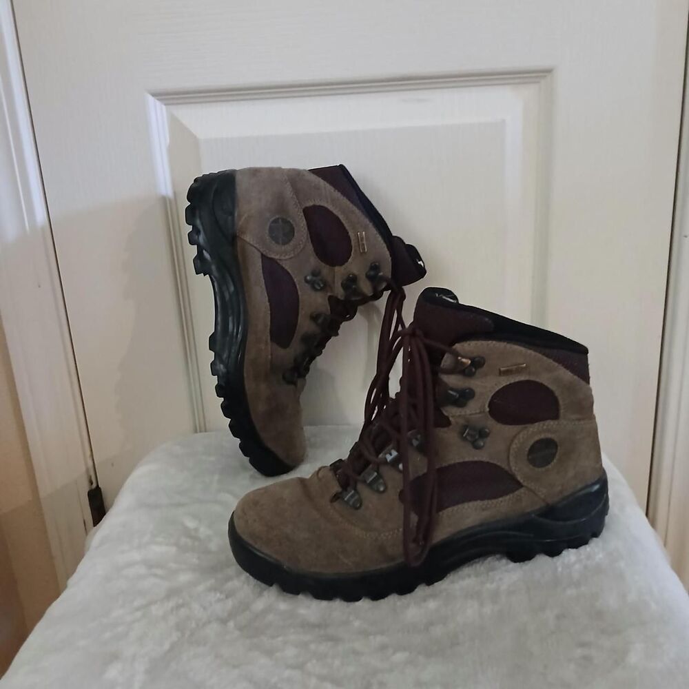 Vintage Merrell Quest Gore-Tex Hiking Boots Clay Brown Burgundy W 10 Gorpcore